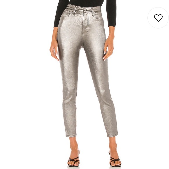 Free People Phoenix Coated Skinny Jeans Silver - Picture 5 of 9